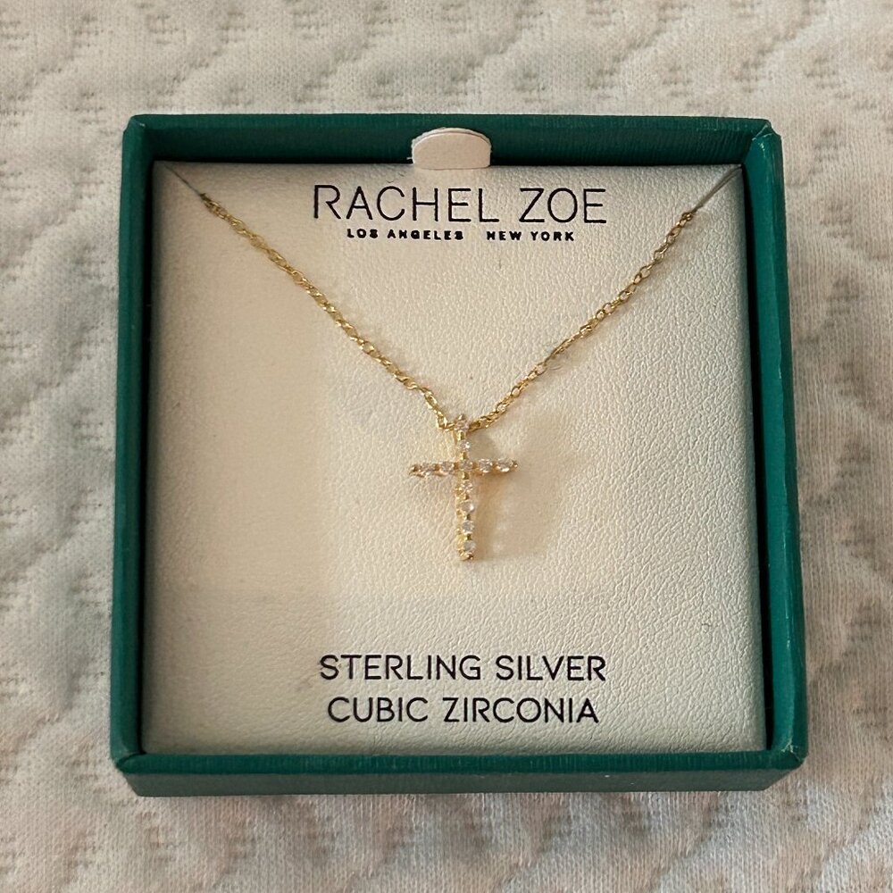 Rachel Zoe Sterling Silver Cross Necklace